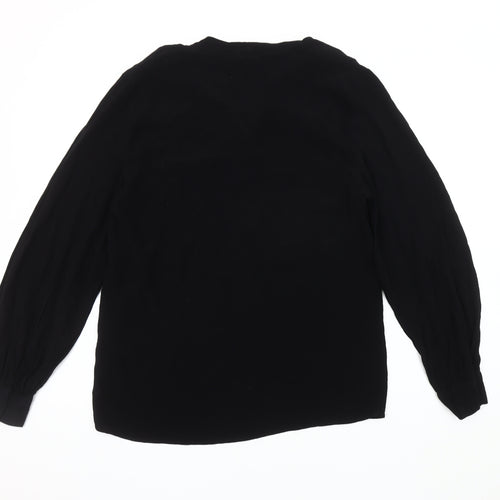 Topshop Women's Black Long Sleeve Blouse Size 12