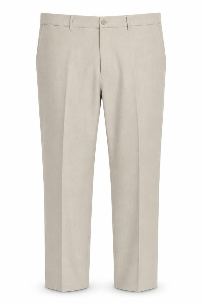 Front view of Farah Men's Beige Classic Trousers, size 42
