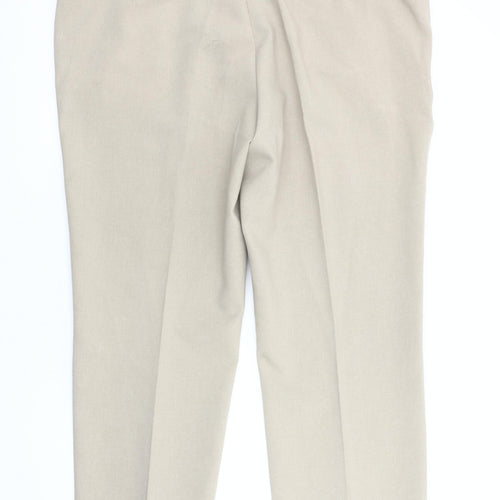Farah Men's Beige Classic Trousers, Size 42