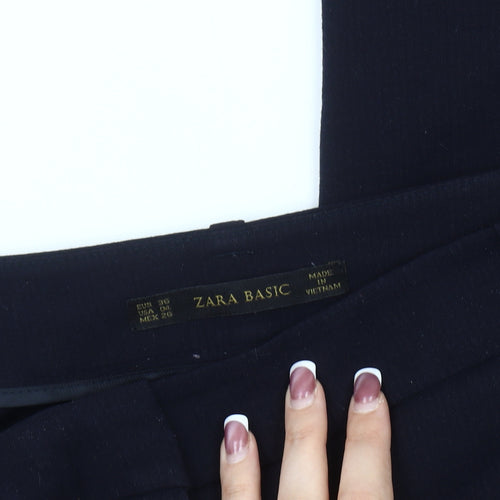 Zara Basic Black Women's Trousers, Size 10, Classic Fit