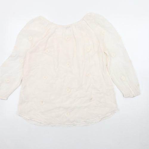 REPEAT Women’s Ivory 3/4 Sleeve Tunic Blouse Size 10