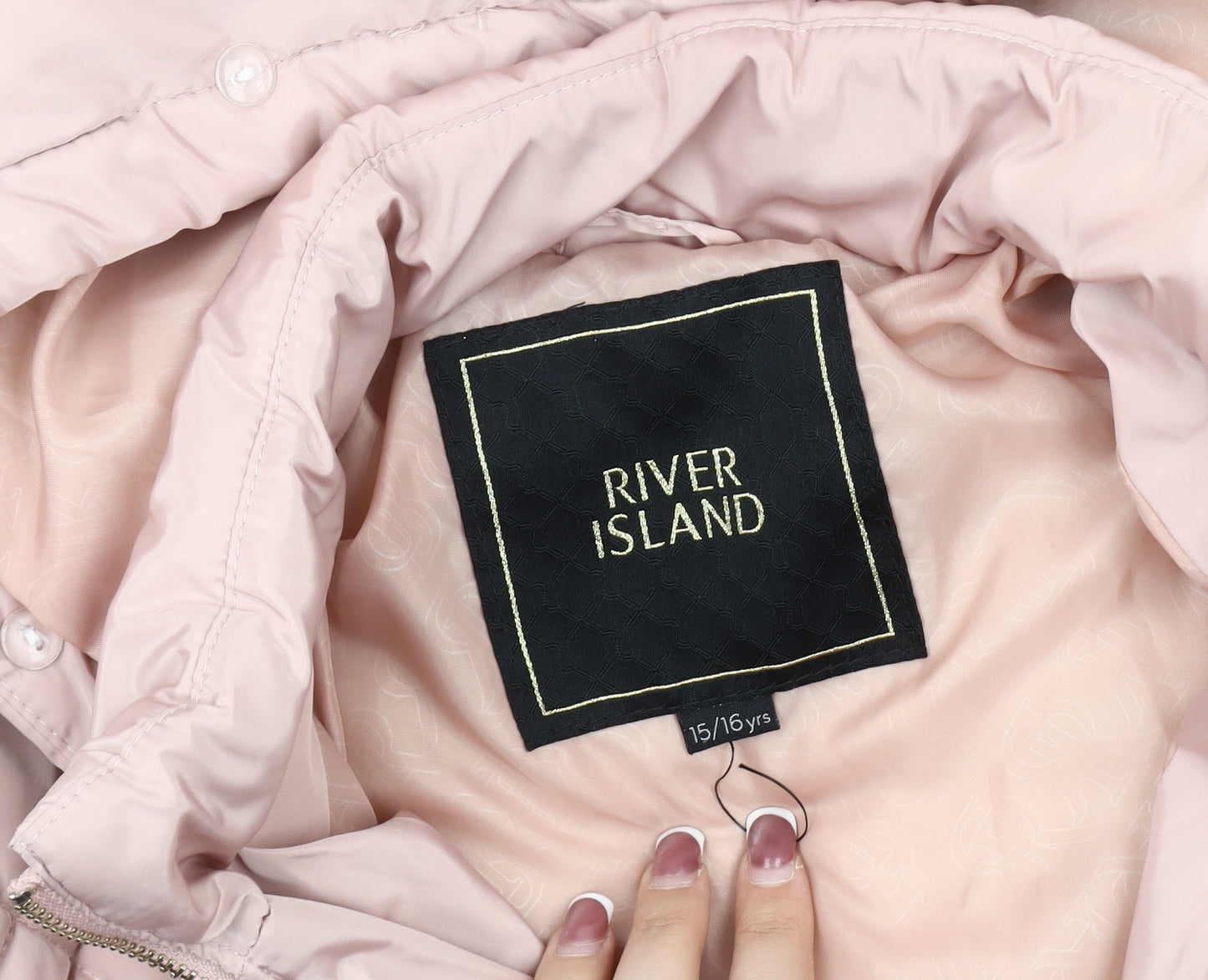 River Island Girls Pink Puffer Jacket 15-16 Years