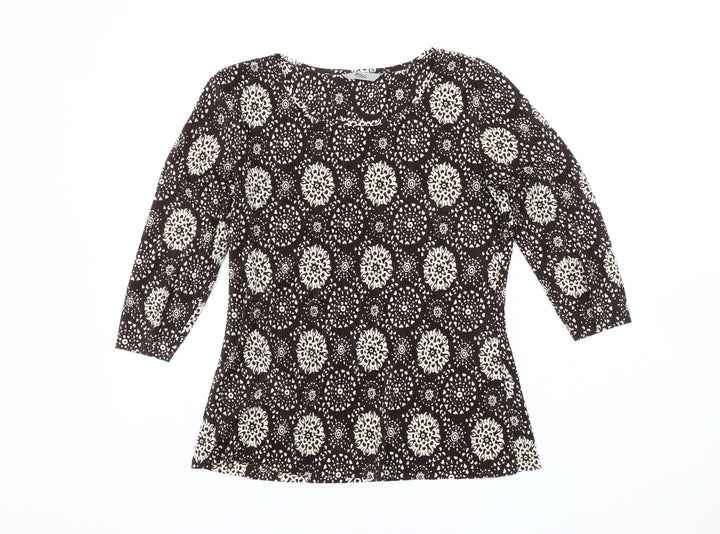 Marks and Spencer Women's Brown Geometric Top