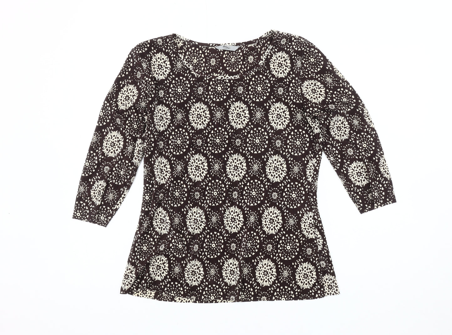 Marks and Spencer Women's Brown Geometric Top
