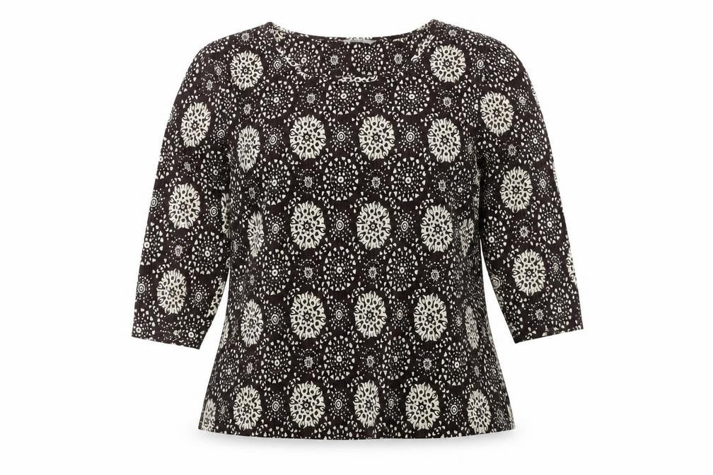 Front view of Marks & Spencer Women's Brown Geometric Top