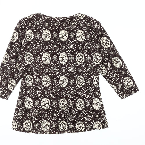 Marks and Spencer Women's Brown Geometric Top
