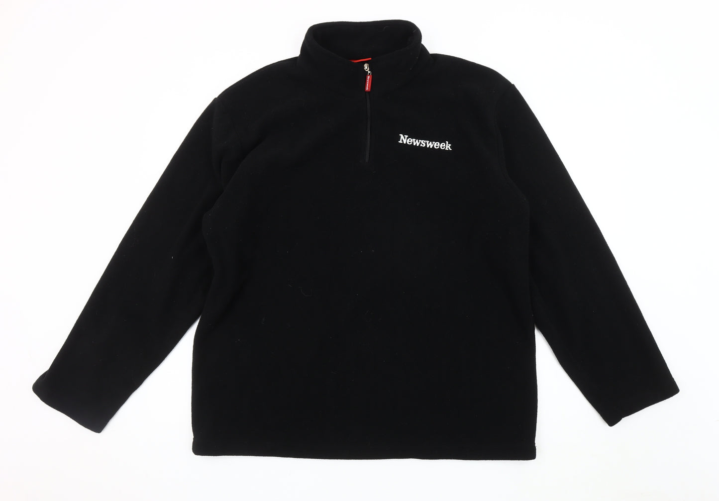 Newsweek Men's XL Black Fleece Pullover Sweatshirt