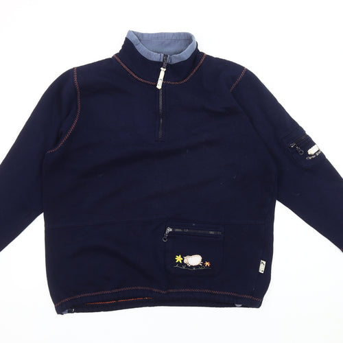 Clever Shepherd Women's Blue Pullover Sweatshirt Size 10