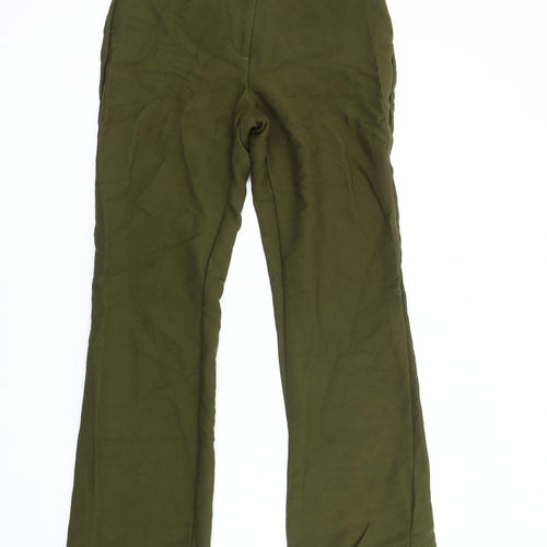 H&M Women's Green Straight Trousers, Size 6