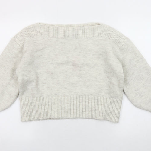 Marks and Spencer Women's Ivory Knit Jumper L