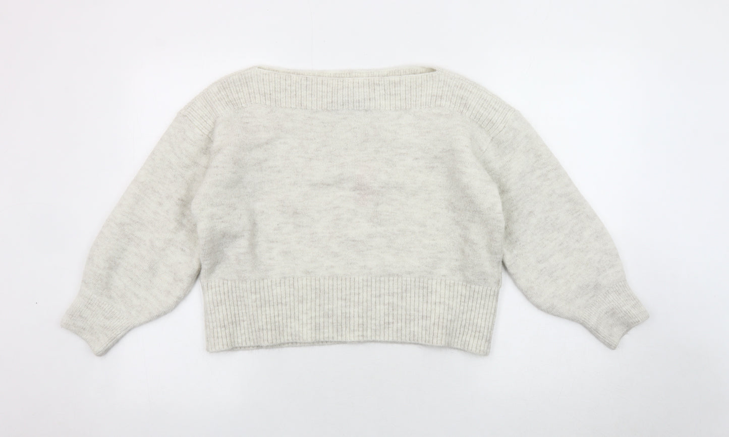 Marks and Spencer Women's Ivory Knit Jumper L