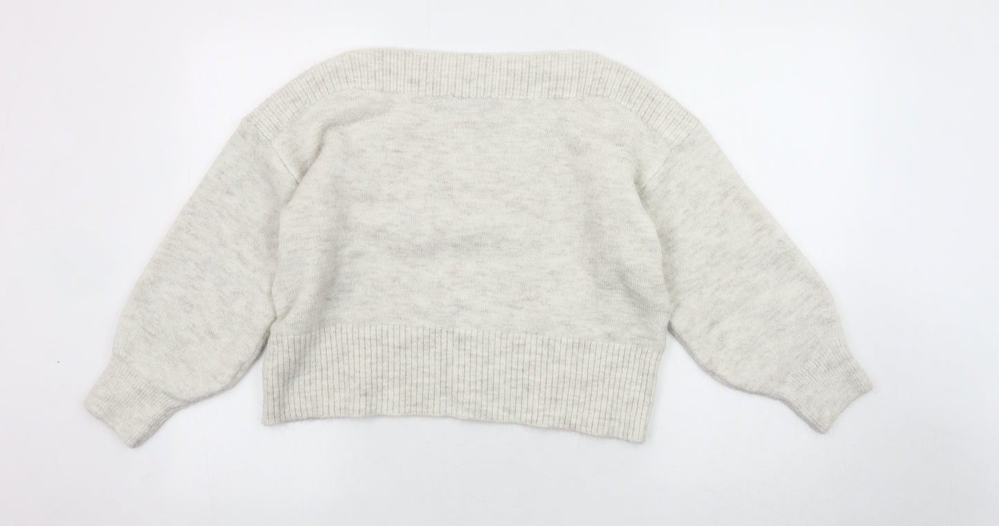 Marks and Spencer Women's Ivory Knit Jumper L