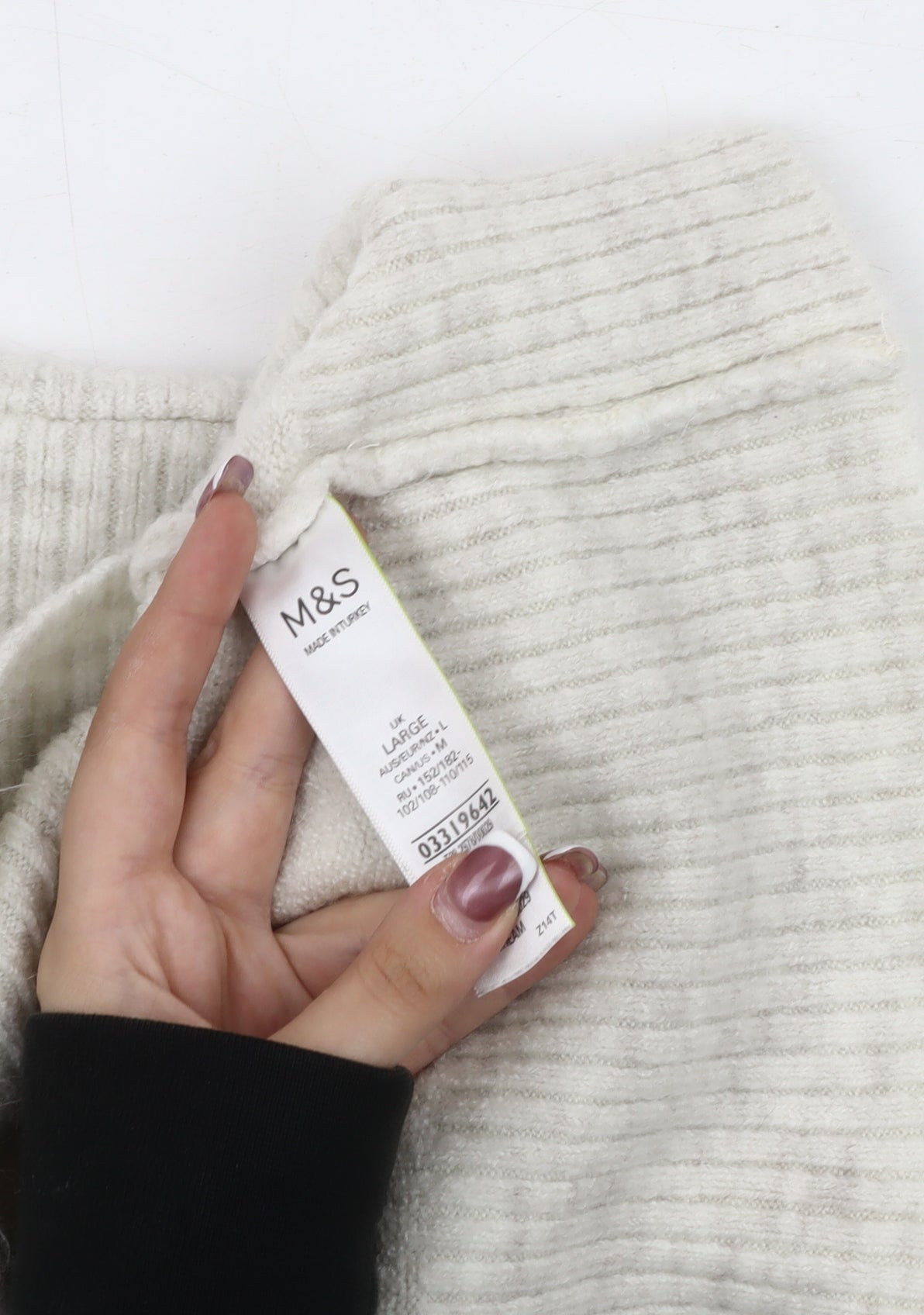 Marks and Spencer Women's Ivory Knit Jumper L