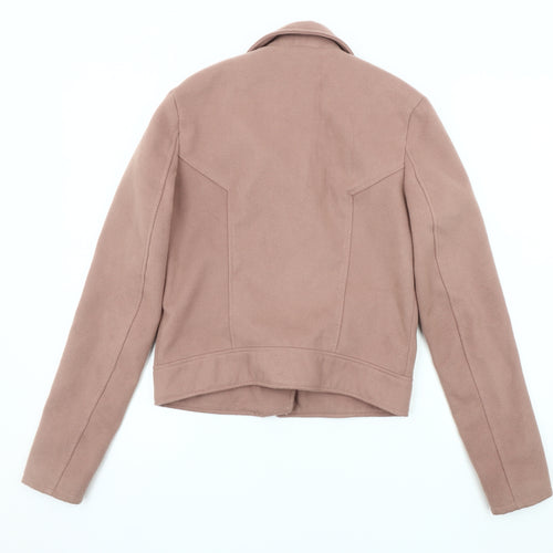 H&M Women's Brown Motorcycle Jacket, Size 6, Autumn/Spring