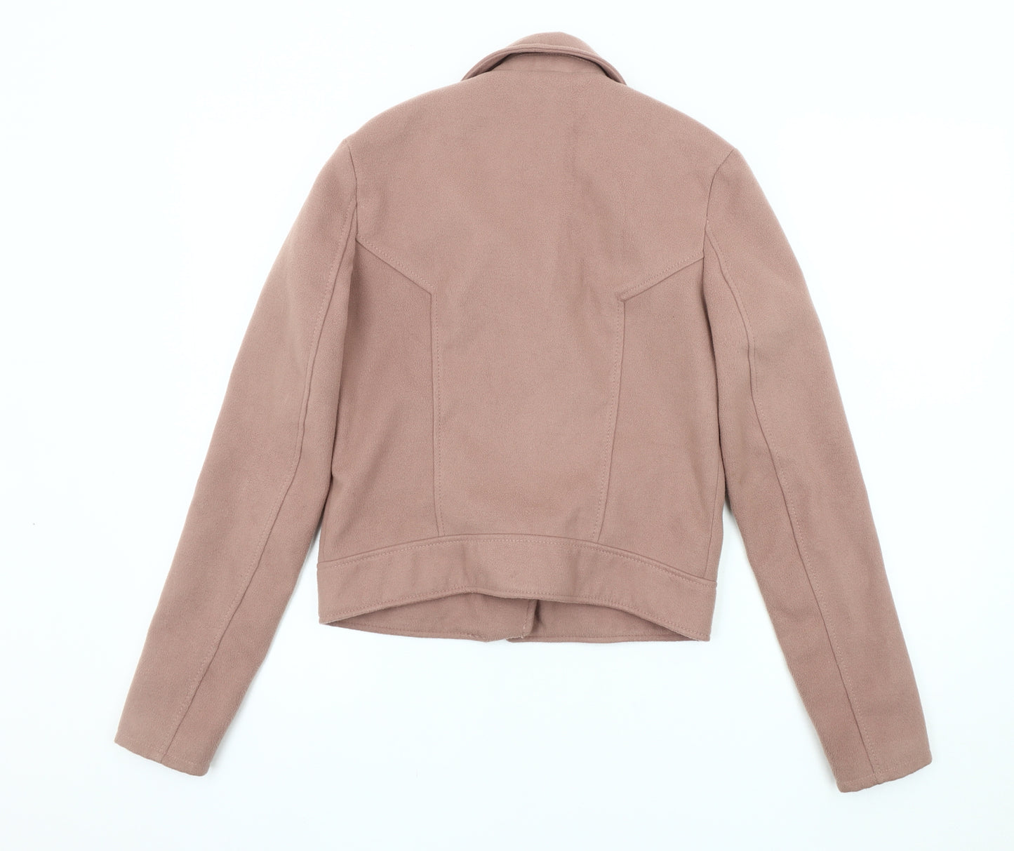 H&M Women's Brown Motorcycle Jacket, Size 6, Autumn/Spring