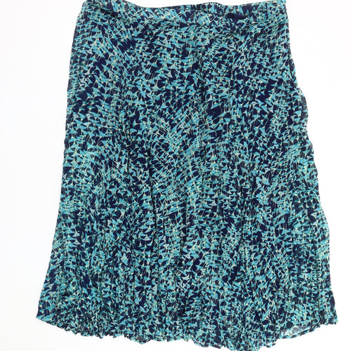 Marks and Spencer Women's Plus Blue Pleated Skirt Size 22