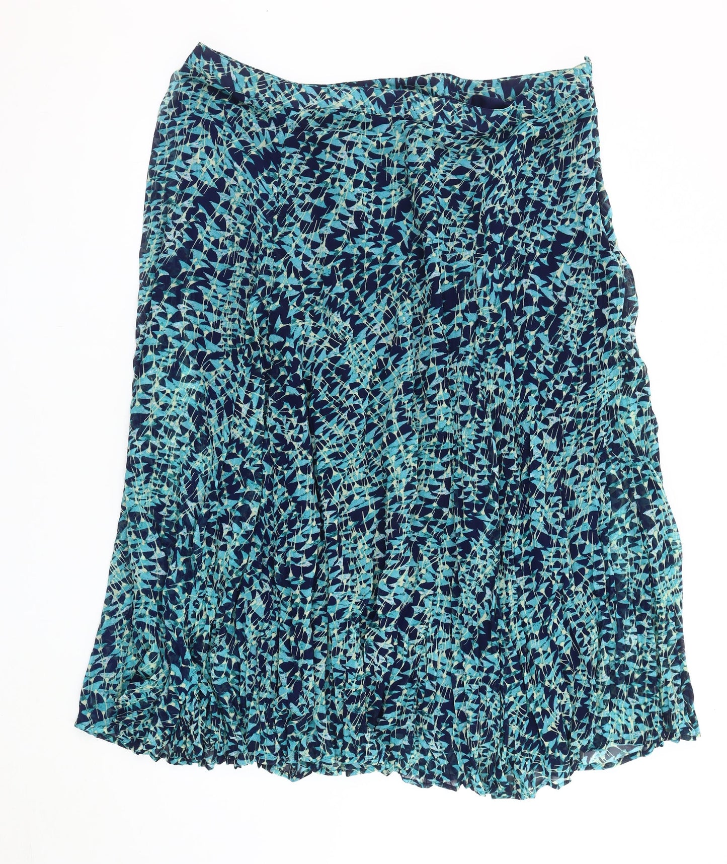 Marks and Spencer Women's Plus Blue Pleated Skirt Size 22