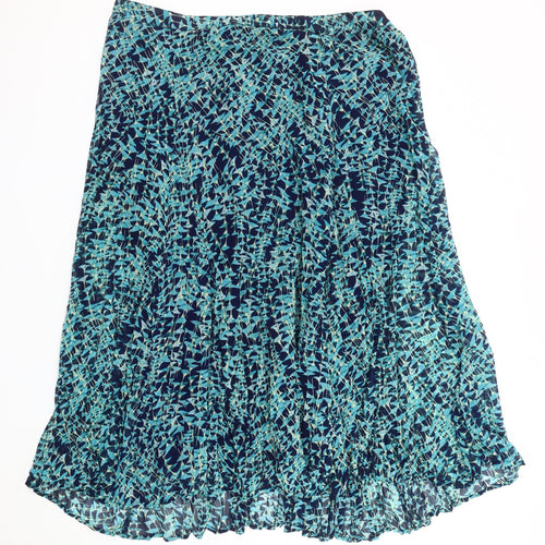 Marks and Spencer Women's Plus Blue Pleated Skirt Size 22