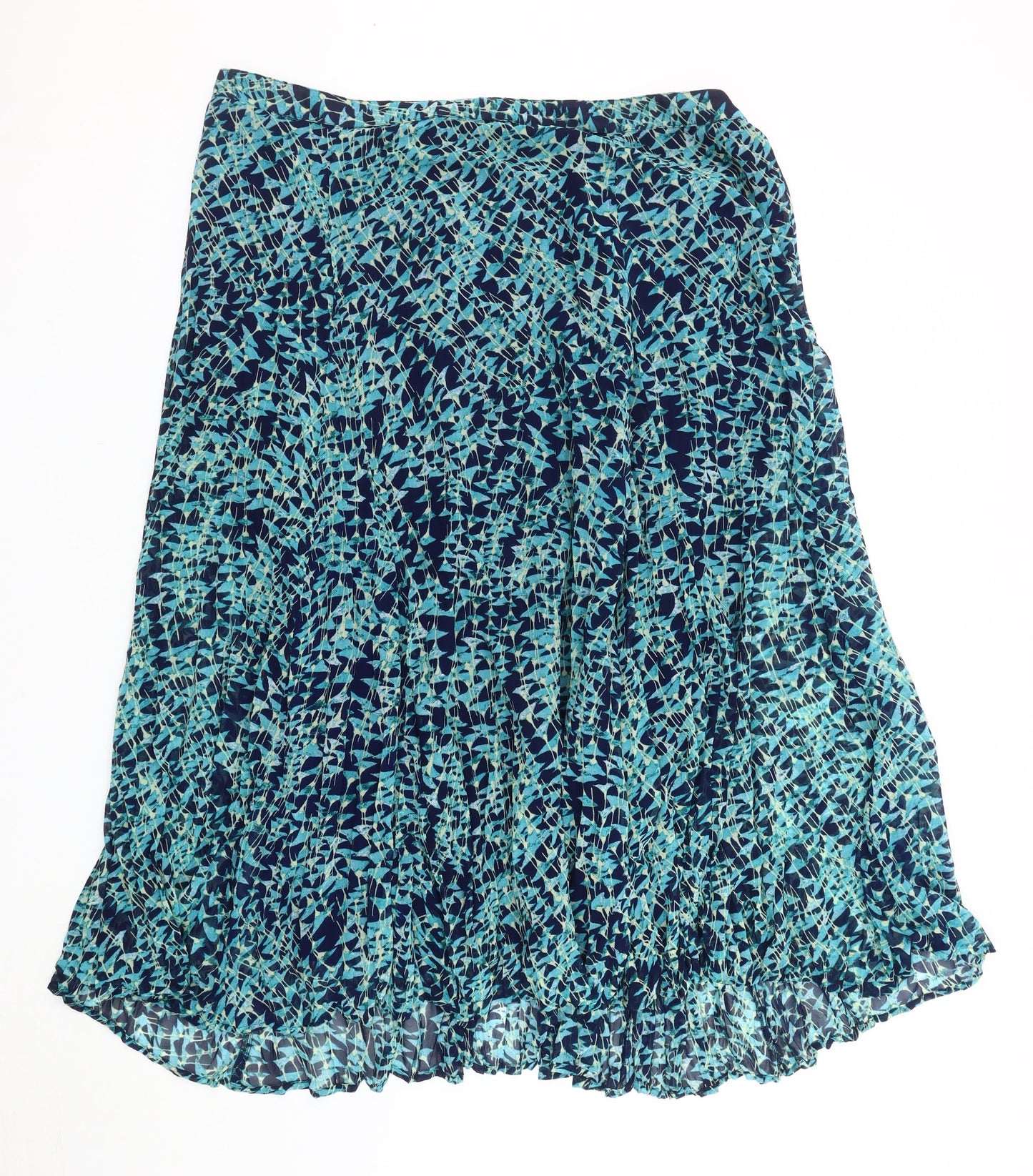 Marks and Spencer Women's Plus Blue Pleated Skirt Size 22