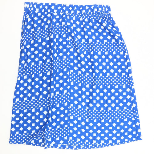 Next Women's Blue Geometric Skirt, Size 20