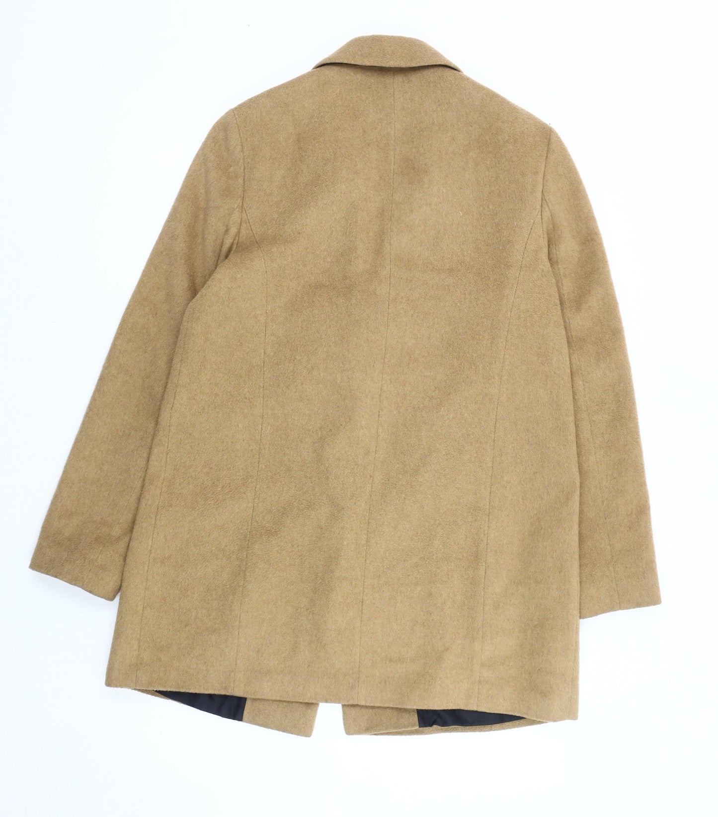 Dorothy Perkins Women Beige Wool Blend Coat Size 12