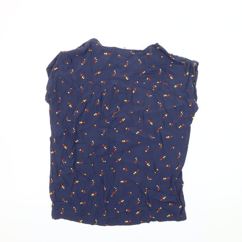 Next Women's Multicoloured Floral Cotton Blend Top