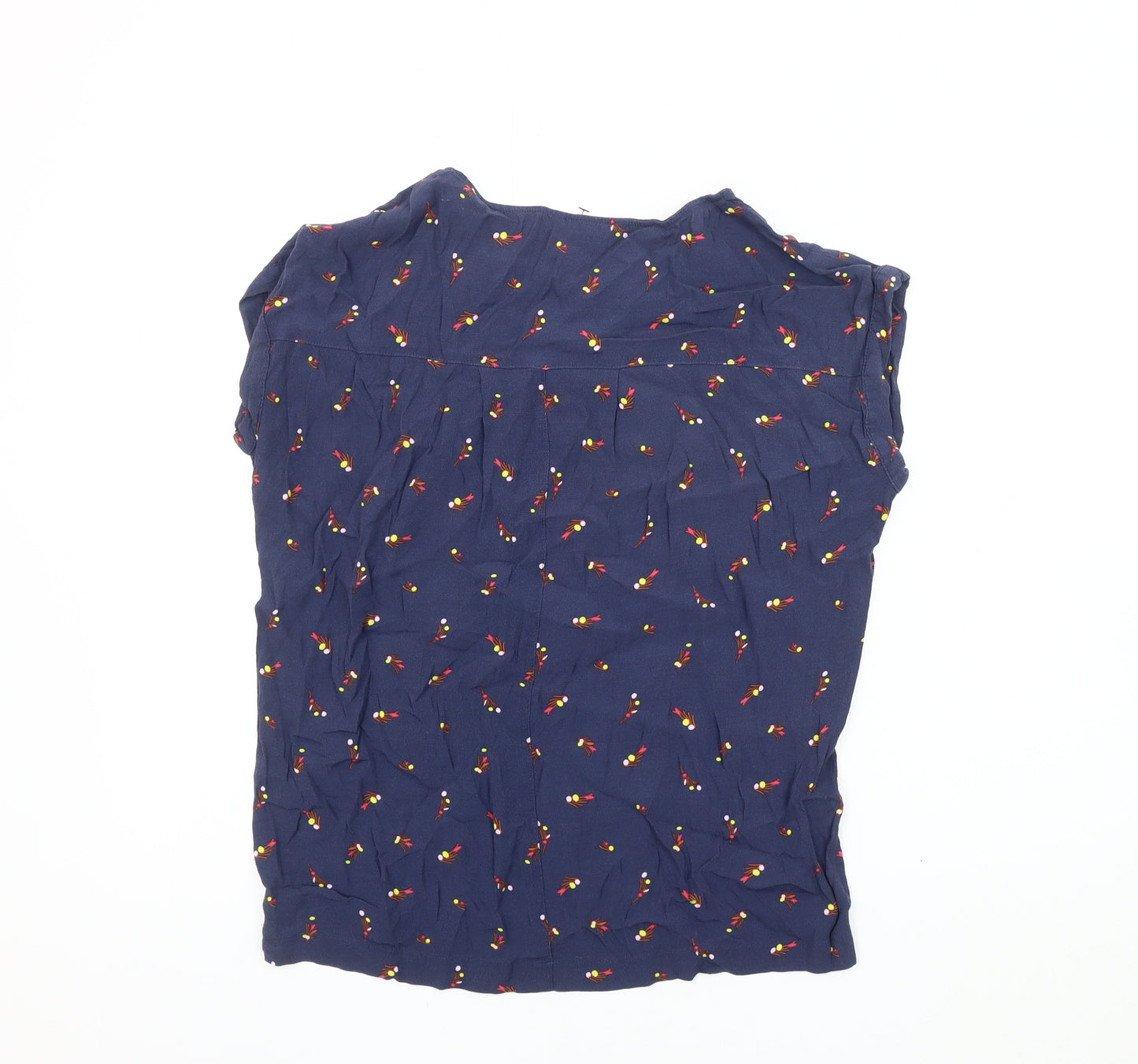 Next Women's Multicoloured Floral Cotton Blend Top