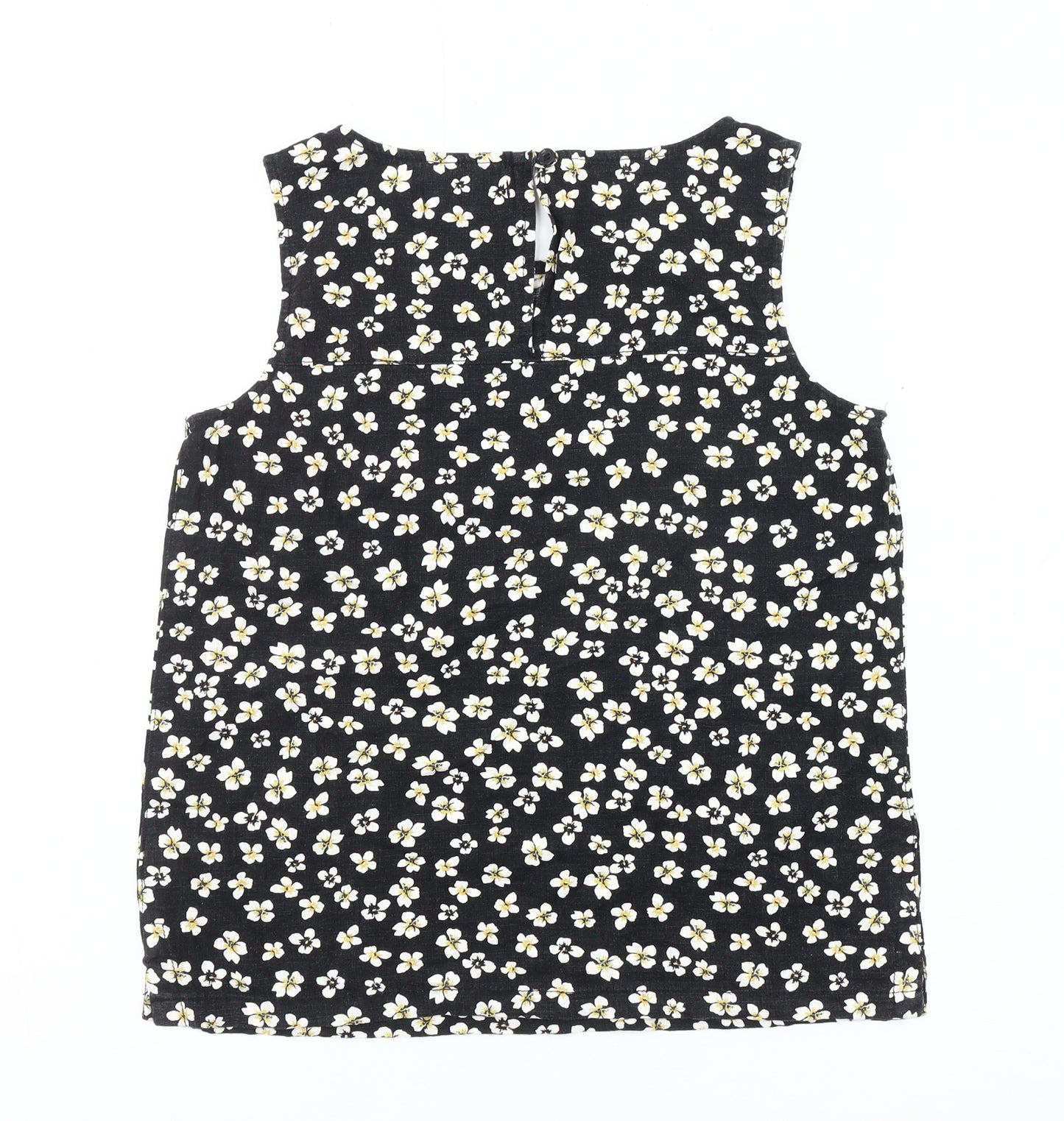 Next Women's Black Floral Sleeveless Tank Top Size 8