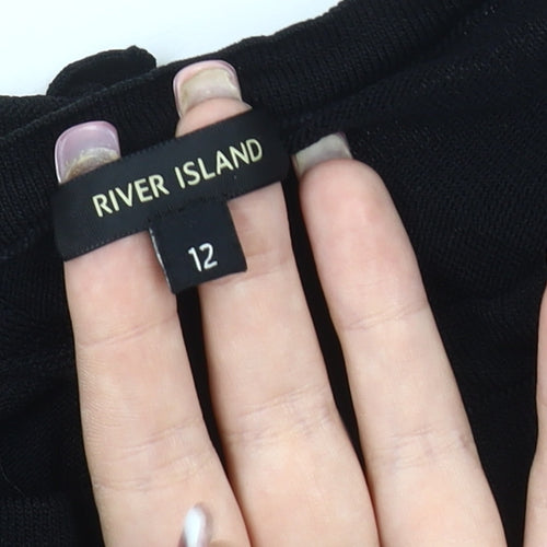 River Island Women's Black Jumper Size 12