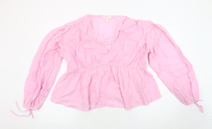 Per Una Women's Pink Tunic Blouse, Size 12, V-Neck