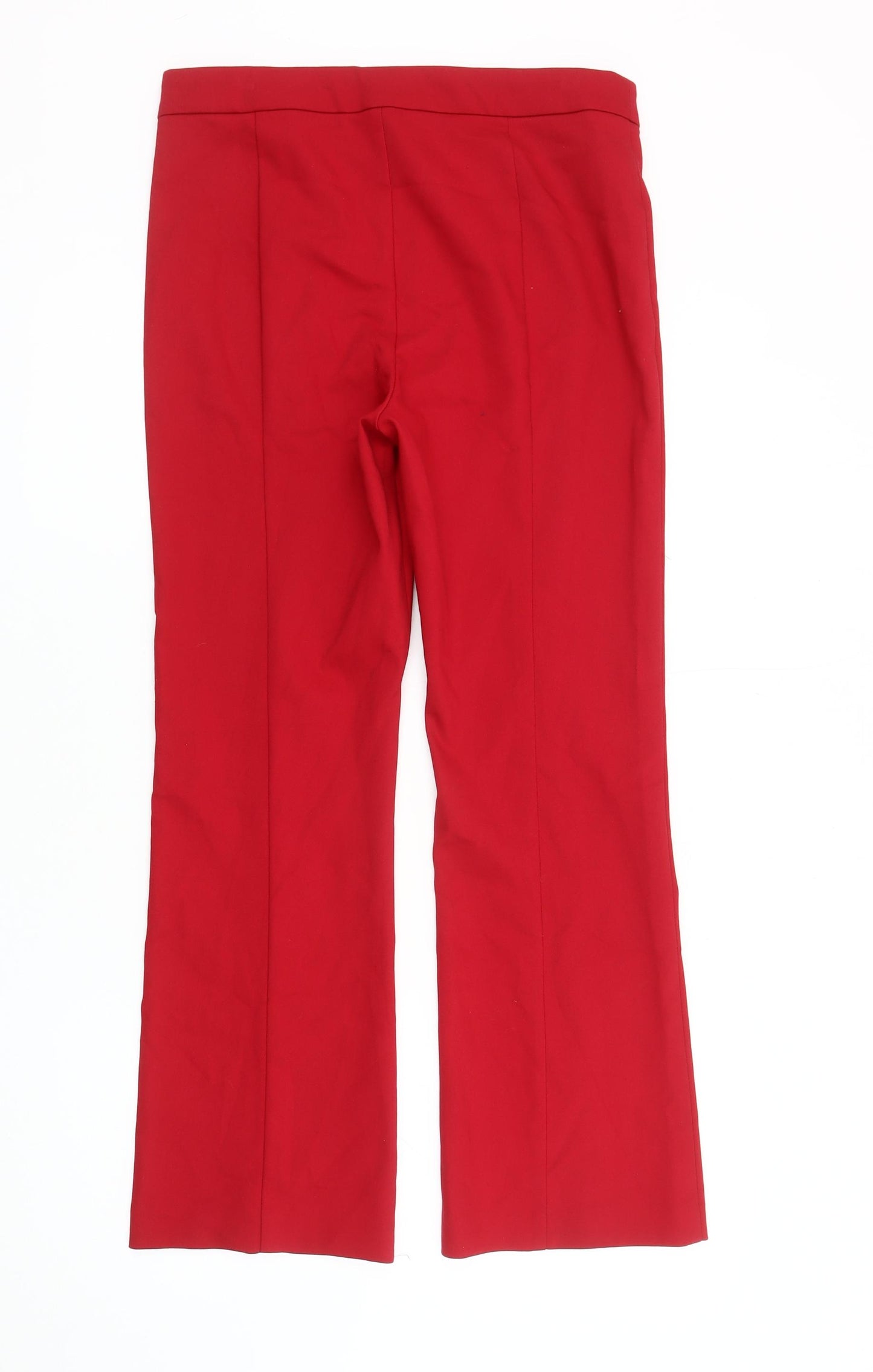 MNG Women's Red Trousers Size 12 Straight Leg