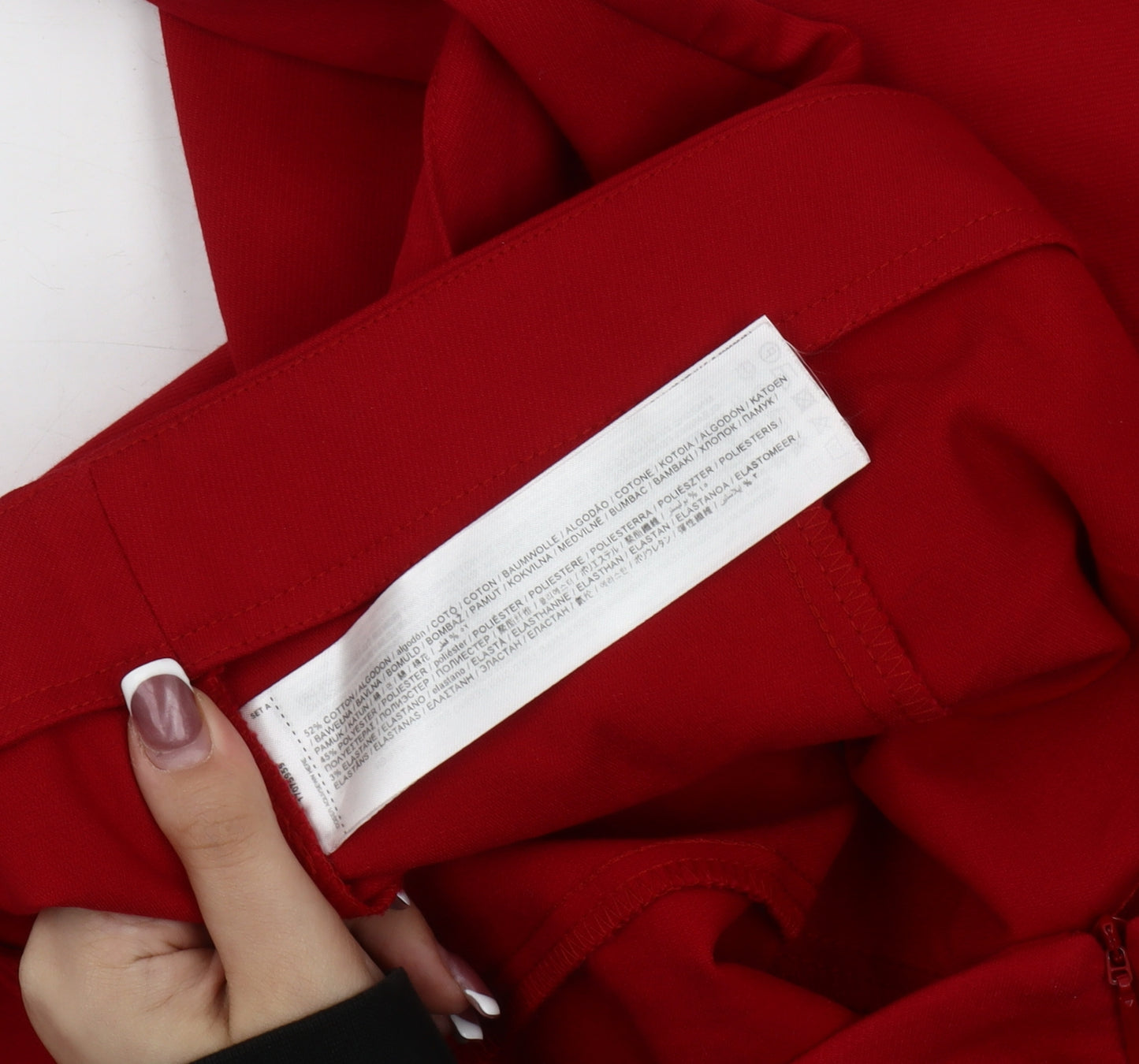 MNG Women's Red Trousers Size 12 Straight Leg