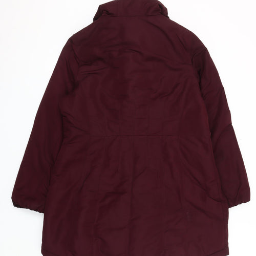 Lipsy Women's Maroon Parka Coat Size 14