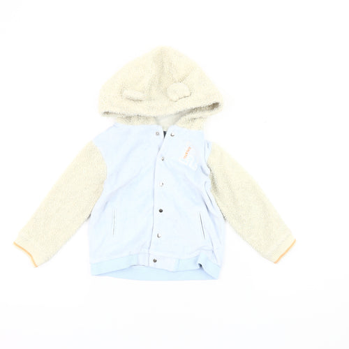 River Island Unisex Varsity Jacket 18-24 Months Blue/Ivory