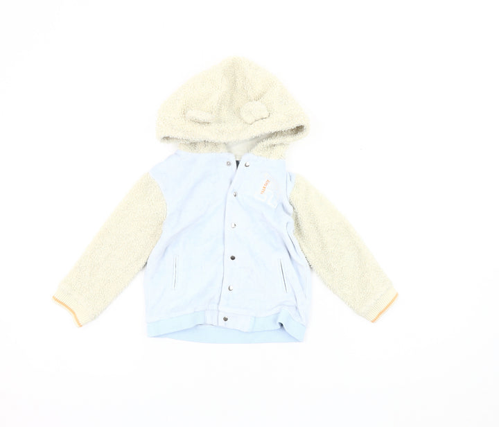 River Island Unisex Varsity Jacket 18-24 Months Blue/Ivory