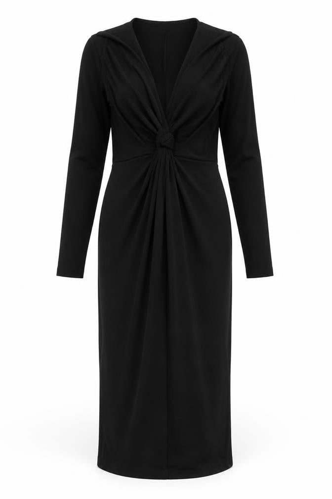 Front view of Miss Selfridge Women's Black Bodycon Dress, size 10