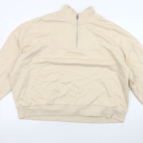 Marks and Spencer Women's Beige XL Henley Sweatshirt