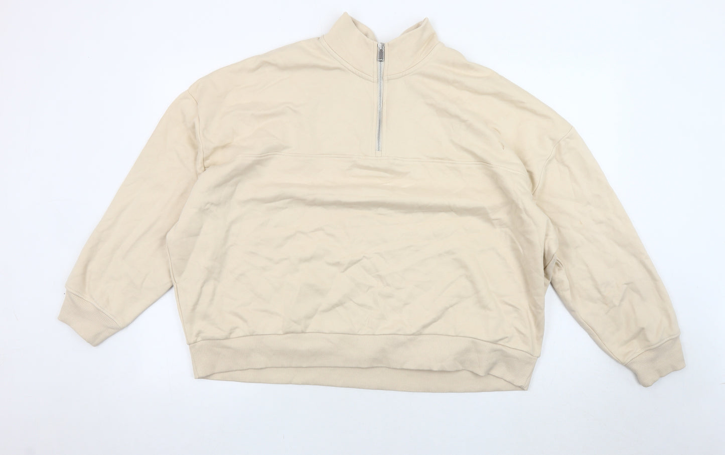Marks and Spencer Women's Beige XL Henley Sweatshirt