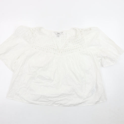 Marks and Spencer Women's White Blouse Size 16