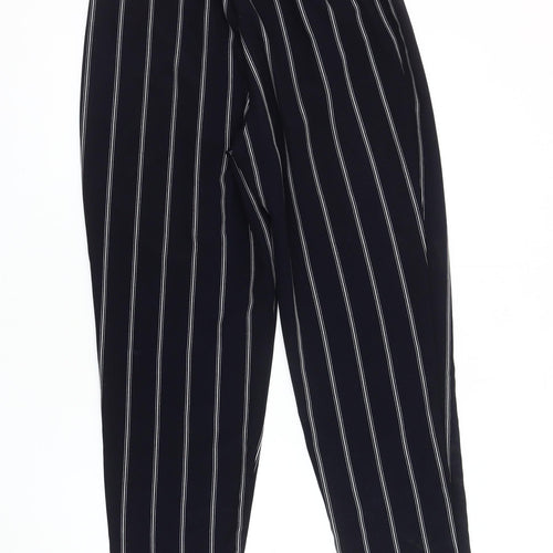 H&M Women’s Black Striped Trousers, Size 10