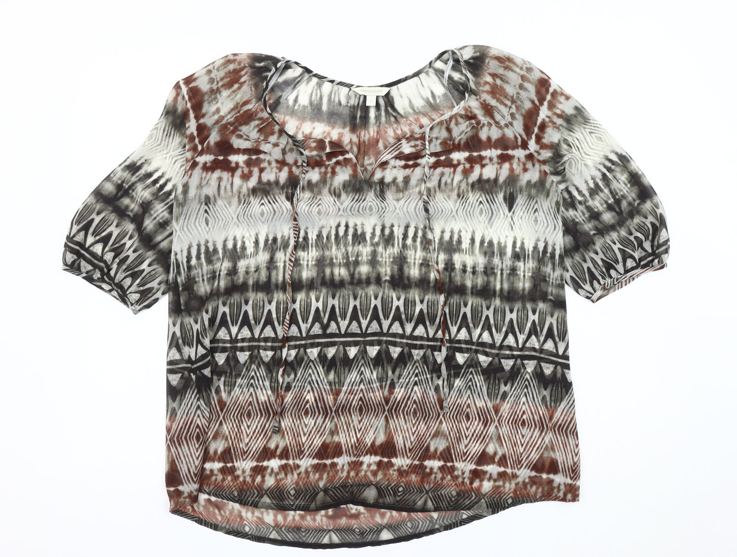 Monsoon Women's Multicoloured Geometric Blouse S