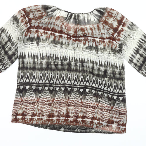 Monsoon Women's Multicoloured Geometric Blouse S