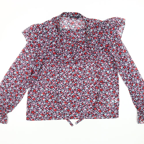Marks and Spencer Women's Floral Blouse Size 12 Multicoloured