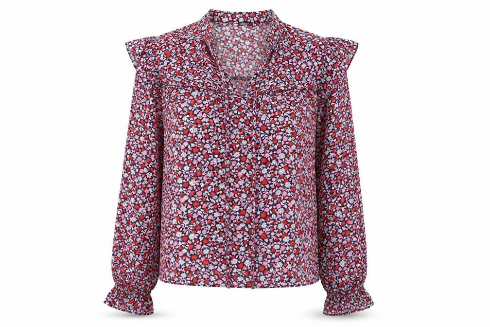 Front view of Marks & Spencer Women's Floral Blouse, size 12, Multicoloured