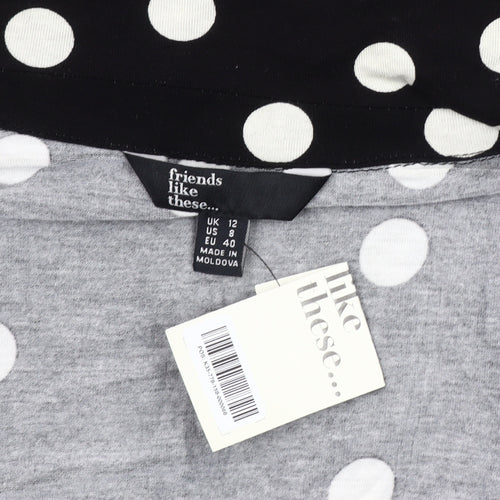 Friends Like These Black Polka Dot Dress, Size 12