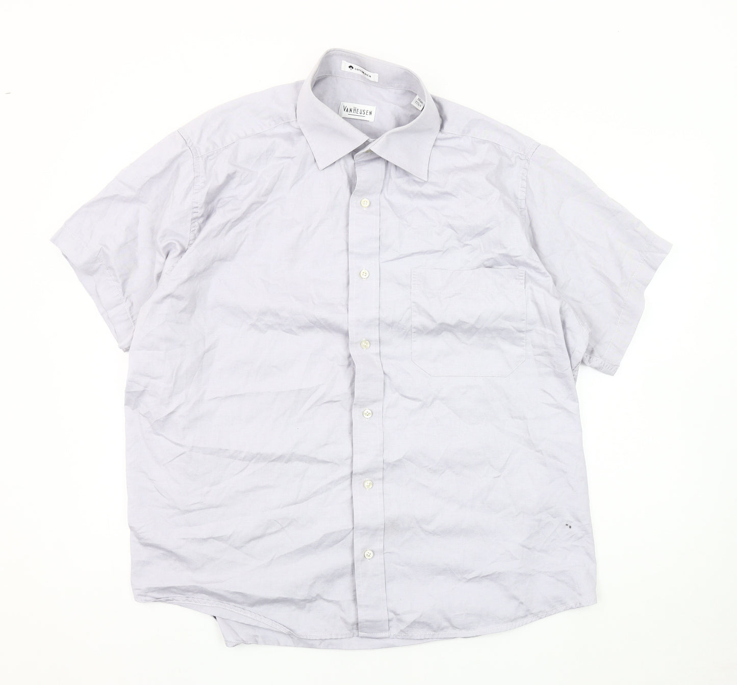 Van Heusen Men's White Short Sleeve Casual Shirt