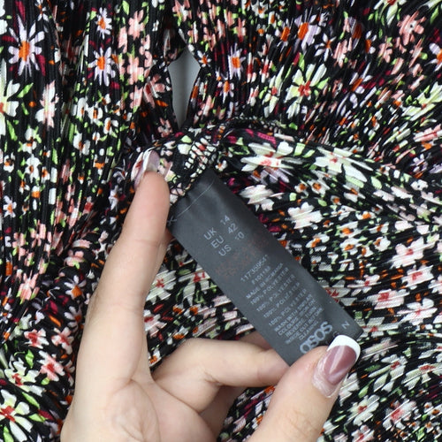 ASOS DESIGN Women's Multicoloured Floral Midi Dress Size 14