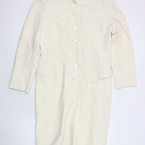 Reed Women's Ivory Long Overcoat, Size 12, Formal