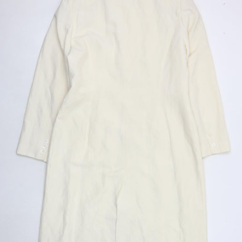Reed Women's Ivory Long Overcoat, Size 12, Formal
