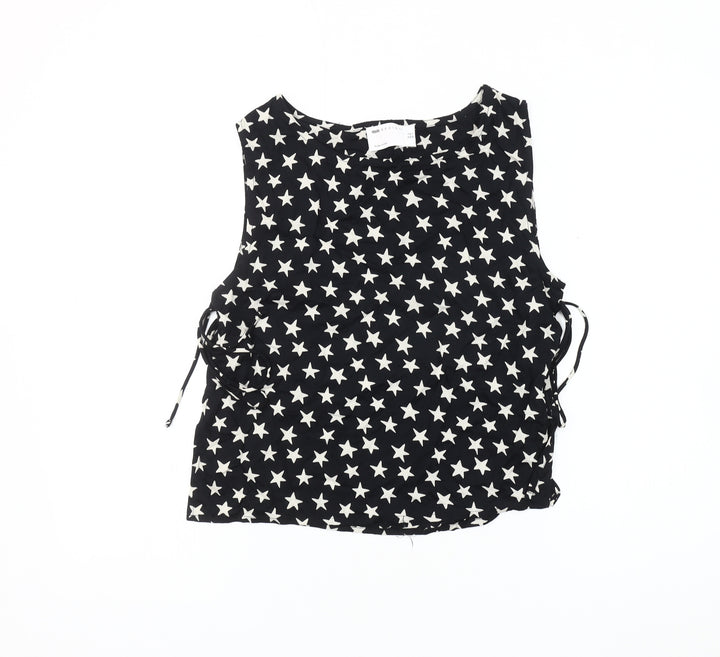 ASOS DESIGN Women's Black Star Pattern Tank Blouse Size 4